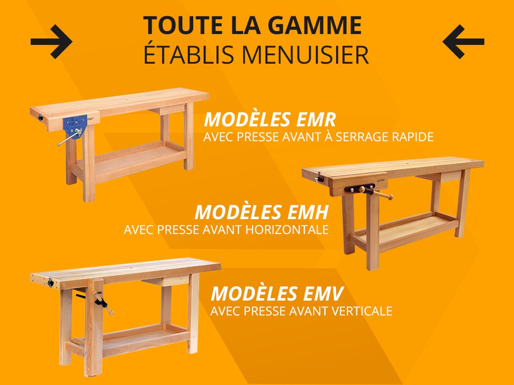 Etabli de Menuisier - Qualité Professionelle / Fabrication Francaise -  Etablis Francois